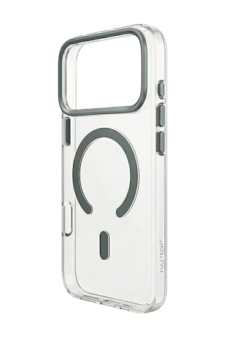 Fulltech Pc3 Apple Uyumlu iPhone 17 Pro Max Magsafe Karbon Tasarım Kılıf - Şeffaf Titanium Gray
