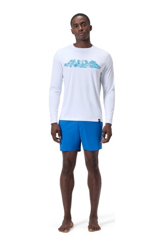 Speedo Ls Graphic Erkek Yüzücü Tişört Beyaz