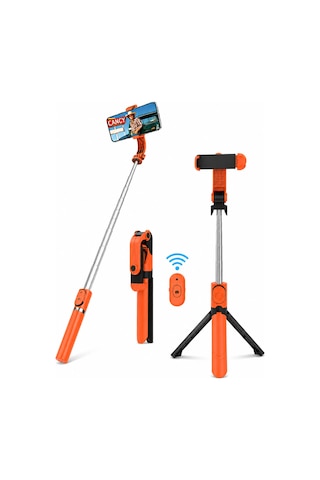 Concord 3'ü 1 Arada Bluetooth Selfie Çubuğu Tripod Kumandalı Telefon Tutucu Monopod 360 Döner