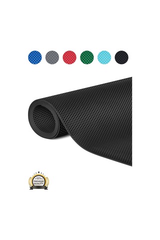 Hortumtech Bal Petek Paspas Kaydırmaz Pvc Islak Zemin Duş Havuz Su Tahliyesi 4 Mm - Siyah 120 X 550 Cm