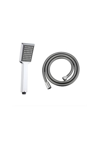 Tema Arya Duş Başlığı + Vera Pvc Duş Hortumu 150 Cm Set Dayanıklı Tek Fonksiyon Banyo Aksesuarı Krom