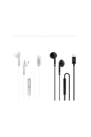 Hi-fi Ses Kaliteli Mikrofonlu Ve Kontrol Panelli Type-c Kablolu Kulaklık Ef29 Şeffaf