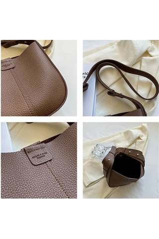 Springsun 2024 Yeni Model Kadın Çanta, Pu Materyal, İki Büyüklükte Büyük+küçük , Tek Omuz/çapraz Çantası, Kahverengi, Moda Sırt Çantası Kahverengi