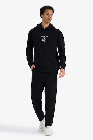 Defacto One Piece Boxy Fit Kapüşonlu Sırt Baskılı Sweatshirt E9321ax25aubk81 Siyah