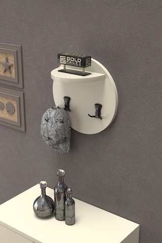 Askılık Duvar Elbise Askılığı Portmanto Üstü Kremm Diğer