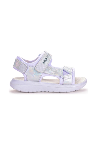 Kiko Kids 333 Hologram Cırtlı Kız Çocuk Sandalet Ayakkabı Beyaz