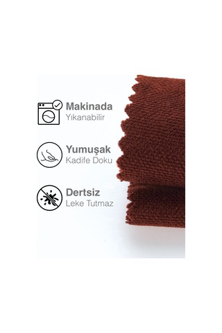 Kadife Dokulu Tarçın Rengi Daily Series Runner 40 X 140 Tarçın