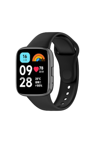 Xiaomi Redmi Watch 3 Active Uyumlu Klasik Ardx Kordon-siyah