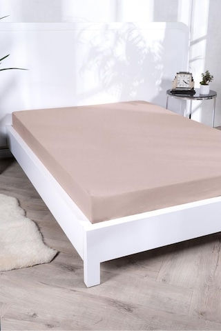 Aç-tak Lastikli Tek Kişilik Çarşaf 160x200+30 Cm Polycotton Matriss Serisi Bej