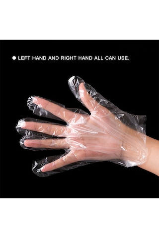 Tenfowee "100'lük Pe Eldiven - Gıda Güvenliği, Temizlik Ve Mutfak Kullanımı İçin" ŞeffAF