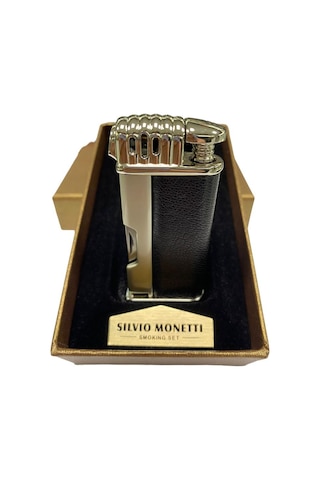 SİLVİO MONETTİ GÜMÜŞ DERİLİ ÇAKMAK