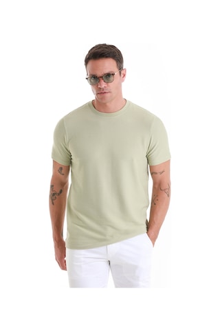 Hatemoğlu Yeşil Regular Fit Düz Bisiklet Yaka Tişört 35103023c004 16-0110tpx Yeşil