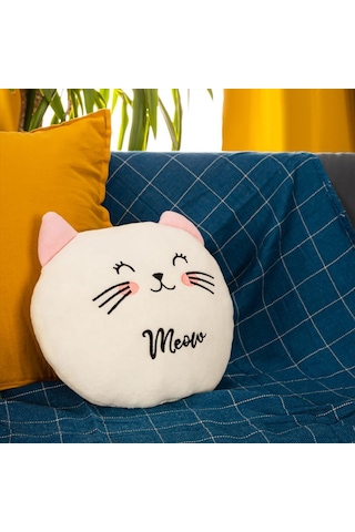 Sevimli Kedi Polar Yastık 35 35cm