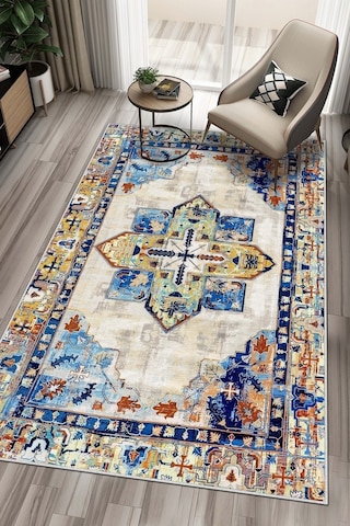 West Home Dijital Baskı Yıkanabilir Kaymaz Taban Mutfak Halısı Salon Halısı Ve Yolluk Wh 536 Multy