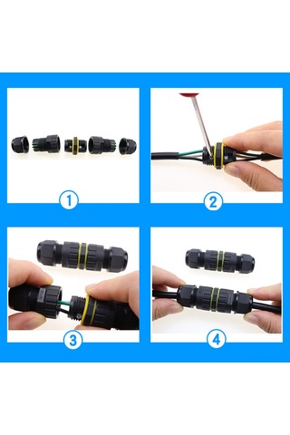 Suofeng Ip68 Su Geçirmez Konnektör, Dış Mekan Kablosu Bağlantısı, Ew-m20-3p 9-12mm , 24a Akım, -40 C/+105 C Çalışma Sıcaklığı