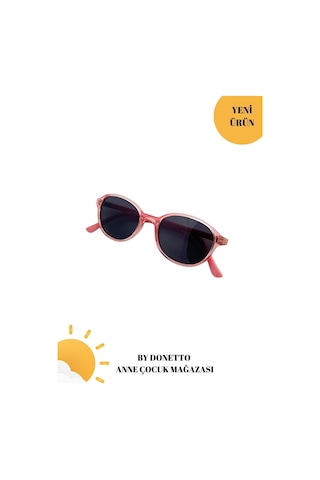 Unisex 0-2 Yaş Polarize Çerçeve Çocuk Güneş Gözlüğü Pembe