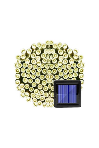 Soulader Su Geçirmez 200 Led Solar Aydınlatma Bahçe Dış Mekan Aydınlatma Dekoratif Işıklı Zincir Sarı