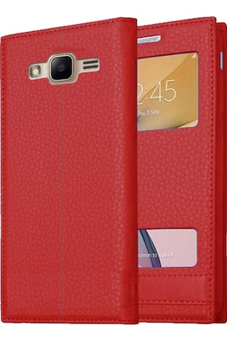 Samsung Galaxy J1 Mini Prime Uyumlu Pencereli Kapaklı Magnum Kılıf
