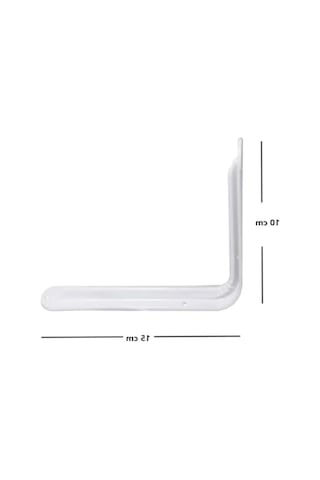L Tipi Raf Tutucu - 10 X 15 Cm Beyaz 2 Adet -