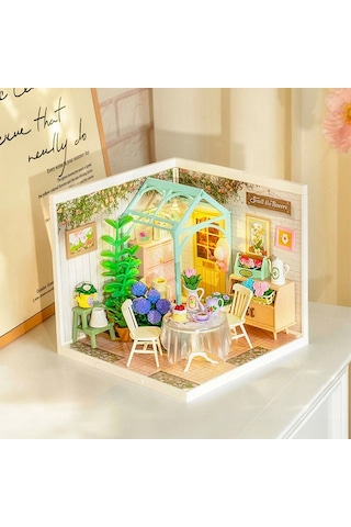 Rolife Dw013b Çiçek Açan Çay Bahçesi Blooming Tea Garden Dıy Minyatür Maket Model Set Mini Dollhouse 3d Model Kit Detaylı Dekoratif Hobi Seti 3d Puzzle Tiny House