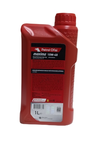 Petrol Ofisi Maxima 15W-40 Yüksek Performanslı Motor Yağı 1 L