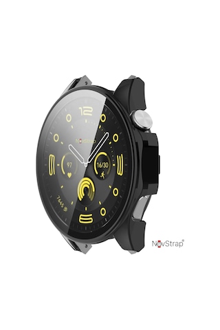 Novstrap Huawei Watch Gt4 46mm İle Uyumlu Ekran Koruyucu Cam Ve Kasa Koruyucu Kılıf Sert Pc