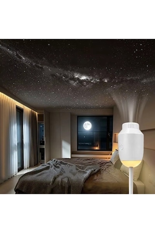 Usb Galaksi Projektör 2 Si 1 Arada Led Gece Lambası 360 Ayarlanabilir 3 Değiştirilebilir Filmli Çok Renkli
