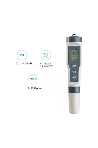 TDS 3 in 1 Ph Sıcaklık Tds Ölçer LED’li Sıcaklık Göstergeli Su Te