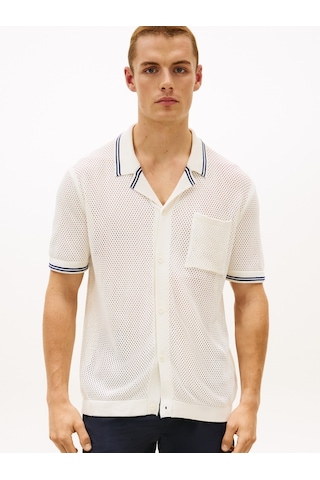 Tommy Hilfiger Open Knıt Shırt Erkek Sarı Gömlek - Um0um03824