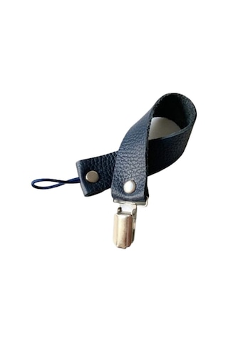 Jusso Deri Korumalı Metal Klipsli Emzik Askısı Lacivert