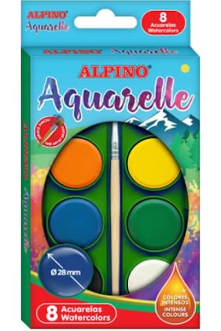 Alpino Aquarelle 8 Renk Sulu Boya Seti 28 Mm
