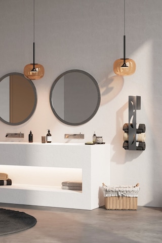 Paslanmaz Çelik Yapışkanlı Havlu Düzenleyici-inox Satine Seçenekli Modern Havluluk Gri