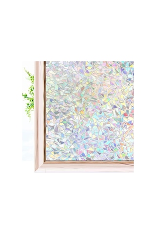 Homyl Gökkuşağı Pencere Gizlilik Film Rulosu 3d Statik 45x200cm