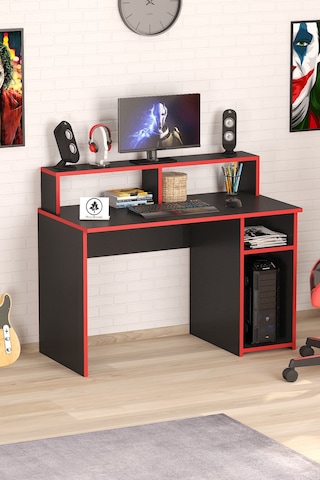Oyuncu Masası Gamer Model Çalışma Masası Siyah-kırmızı Model Nehir Model
