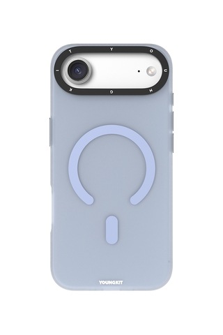 Apple Uyumlu iPhone 17 Air Kılıf M-safe Şarj Özellikli Youngkit Hidden Sand Serisi Kapak Mavi Mavi