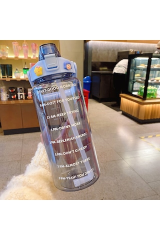 Büyük Kapasiteli Sızdırmaz Taşınabilir Su Şişesi 2000 Ml - Mavi