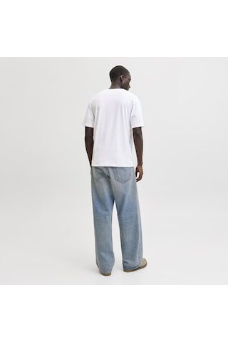 Jack & Jones Erkek Gögüs Logo Baskili Tisört - Devin - 12290173 Beyaz