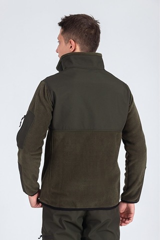 Softshell Erkek Garnili Polar Haki