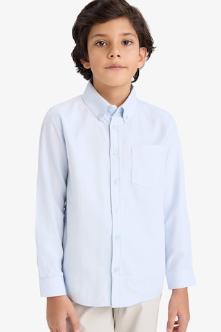 Defacto Erkek Çocuk Polo Yaka Oxford Uzun Kollu Basic Düz Gömlek W3215a626spbe61 Mavi-be61
