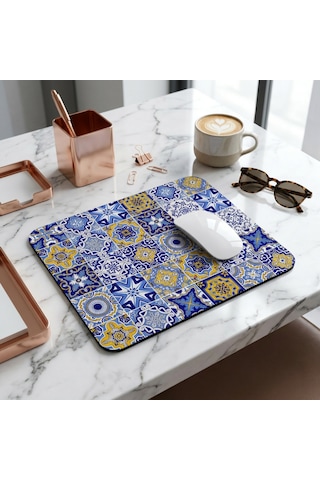 Tabloe Turkuaz Premium Desenli Mouse Pad - 23x19 Cm 4mm Kalınlık - Kaydırmaz Tabanlı Kaliteli Mousepad