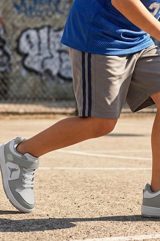 In Step Pedira Erkek Çocuk Gri Beyaz Basketbol Tarzı Cırtlı Spor Ayakkabı Gri-beyaz