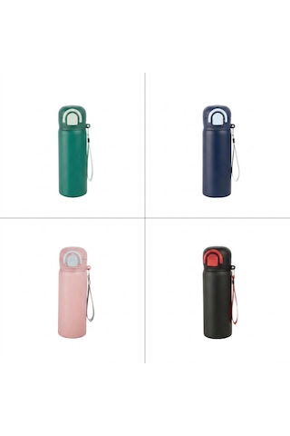 Siply Çift Duvar Isı Yalıtımlı Paslanmaz Çelik Termos Matara - 600 Ml Siyah