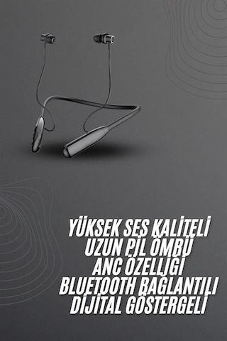 100 Saat Bluetooth Kulaklık Dijital Göstergeli Anc Özelliği Kablolu Tkdytgsw5qlhgoy3eu4