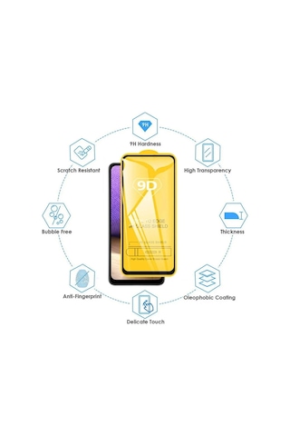 Samsung Galaxy A25 Ekran Koruyucu Cam Ultra Full Kaplama Düz Tempered Glass Screen Zırh