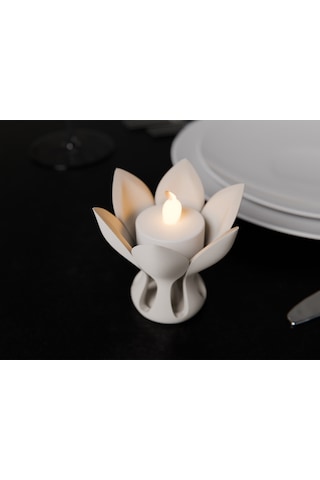 Lotus Çiçeği Tasarımlı Tealight Mumluk Modern Ve Zarif Dekoratif Mumluk