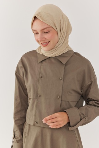 Mirsoy Scarf Piliseli Eşarp - Krem Krem