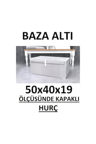 Baza ve Çekyat Tipi Hurç 50*40*19 Baza Altı Hurç Çok Amaçlı Kutu Hurç Gri