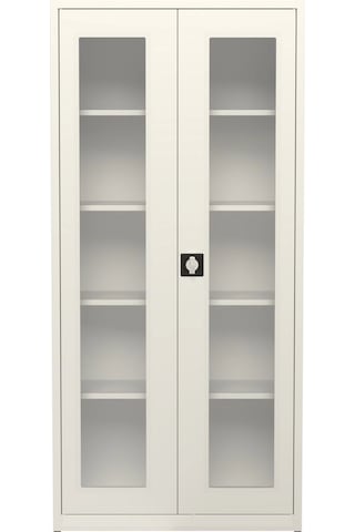 Dosya Dolabı Camlı Dosya Dolapları Ofis Dolabı Metal Dolap Gri / Gri