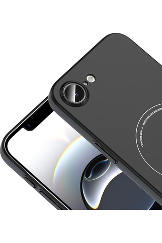 Maks Technology iPhone Uyumlu 17e Kılıf M-safe Şarj Özellikli Kamera Korumalı Mkst Elio Sert Pc Kapak - Siyah