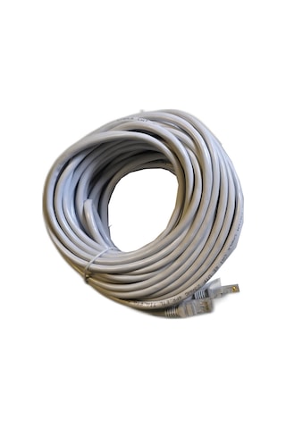 Cat6 Ethernet Kablosu 15 Metre Utp Rj45 Patch İnternet Bilgisayar Modem Bağlantı Kablosu Beyaz